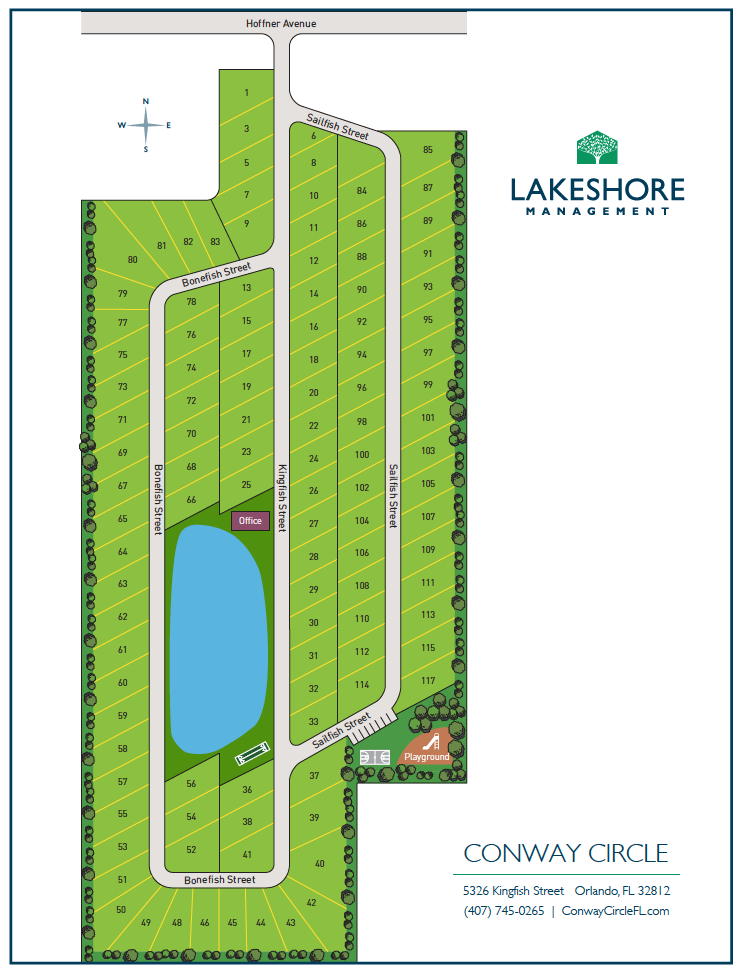 Conway Circle Manufactured Home Site Plan Conway Circle